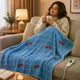 Электропростынь Electric Blanket 150×170 см с 2 режимами нагрева и терморегулятором, клетка с вишнями - изображение 3