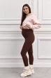 Теплые лосины для беременных в рубчик на флисе Dianora 2322 1298 L Шоколадный - изображение 3