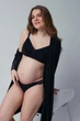 Хлопковый бюстгальтер для кормящих мамочек с усиленными мягкими чашками Мамин Дом 814 90F Черный - изображение 6