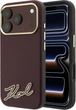 Чохол для смартфона Apple iPhone 18 Pro/17 Pro Karl Lagerfeld Grained with Resin Signature Logo MagSafe Burgundy (KLHMP18L6PWKSRSR) - зображення 1