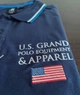Чоловіча футболка-поло "slim fit" темно-синя (u.s. grand polo equipment & apparel), розмір l - изображение 2