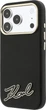 Чохол для смартфона Apple iPhone 18 Pro/17 Pro Karl Lagerfeld Grained with Resin Signature Logo MagSafe Black (KLHMP18L6PWKSRSK) - зображення 2