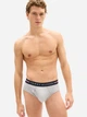 Набор трусов брифов мужских хлопковых Tommy Hilfiger 263548742 L 3 шт Синий/Серый (1162575456) - изображение 2