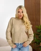 Жіночий теплий в’язаний светр на блискавці ELFBERG AF-6029 42-50 Бежевий (2000001098585) - изображение 9