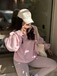 Кофта Женская Гольф На Флисе Длинный Рукав Зип Розовая Однотонная Флиска Oversize (404791) - изображение 5
