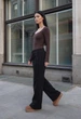 Женские спортивные штаны стаф черные на флисе зимние Staff ril black fleece S (404468) - изображение 3