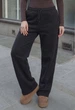 Женские спортивные штаны стаф черные на флисе зимние Staff ril black fleece S (404468) - изображение 4