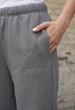 Жіночі спортивні штани стаф сірі з логотипом на флісі Staff ki gray logo fleece XS (404455) - зображення 3