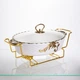 Мармитница фарфоровая для вторых блюд Margaret 1,5 л Yiwu YYSH1215 - изображение 3