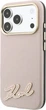 Чохол для смартфона Apple iPhone 18 Pro/17 Pro Karl Lagerfeld Grained with Resin Signature Logo MagSafe Pink (KLHMP18L6PWKSRSP) - зображення 2