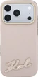 Чохол для смартфона Apple iPhone 18 Pro/17 Pro Karl Lagerfeld Grained with Resin Signature Logo MagSafe Pink (KLHMP18L6PWKSRSP) - зображення 3