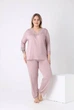 Пижама Cotpark лонгслів, брюки 2XL пудра 30465-B-02 - зображення 3
