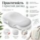 Подушка ортопедична IDEIA CloudTherapy 65х40х10 см Анатомічна з ефектом памʼяті для сну на боці, спині та животі з наволочкою на блискавці Сіра (4820227288649) - зображення 7
