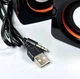 Колонки компьютерные, акустическая система 2.0 для ПК USB, AUX 3W*2 Jedel CK4/G101черные - изображение 5