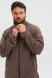 Кофта флісова чоловіча Norwin Tech Fleece коричнева, базова, тепла, з високим коміром - зображення 3