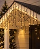 Уличная гирлянда Бахрома 160 LED, 5м × 0,7м, черный каучук 3,3 мм, теплый белый + FLASH, IP65, 220 В, 1444-070 - изображение 1