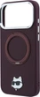 Чохол для смартфона Apple iPhone 18 Pro/17 Pro Karl Lagerfeld Ring Stand 360 Choupette Head Pin MagSafe Burgundy (KLHMP18LPSRSCHHR) - зображення 5
