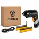 Аккумуляторная отвертка DEKO DKCS36O1-S2 с набором бит - изображение 3