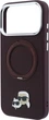 Etui na smartfon Apple iPhone 18 Pro/17 Pro Karl Lagerfeld Ring Stand 360 Karl & Choupette Heads Pin MagSafe Burgundy (KLHMP18LPSRSKCHR) - obraz 5