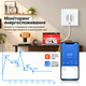 Розумна вбудована Wi-Fi розетка 16A 3500W з енергомоніторингом, керуванням зі смартфона Tuya / Smart Life Чорний (RR102EM) - зображення 3