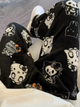 Штаны плюшевые пижамные черного цвета Hello Kitty Helloween, теплые домашние штаны Хеллоу Китти Хеллоуин, L-XL - изображение 5