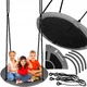 Качели-гнездо Springos круглые 110 см NS027 Black/Grey - изображение 1