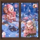 Новорічний декор для вікон та дзеркал Christmas Window Stickers (BQ 610+617) - изображение 1