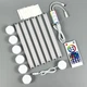 Настенные модульные Smart LED панели DIY-P24 RGBIC длиной 24 см с Bluetooth, пультом, USB (набор из 6 шт.) Белый - изображение 2