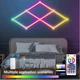 Настенные модульные Smart LED панели DIY-P24 RGBIC длиной 24 см с Bluetooth, пультом, USB (набор из 6 шт.) Белый - изображение 6