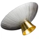 Фруктовница стеклянная "Gold & Grey" 34 см на золотой ножке Yiwu HP-34-119 - изображение 4