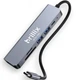 USB-хаб перехідник type с на юсб Brillix UC-H6 Max 6 портів USB2.0/USB3.0/HDMI/USB-C/SD TF card reader/PD Female розширювач для ноутбука макбука ПК картридер SD TF mini-jack type-c адаптер 6в1 - зображення 5