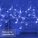 Гірлянда-штора Зірки та сніжинки 3×0,9 м 145 LED 10 фігур з 8 режимами IP44, Світлодіодна новорічна завіса від мережі 220 В для вікон, стін, каміна, фотозон та святкового декору, Синій - изображение 2