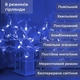 Гірлянда-штора Зірки та сніжинки 3×0,9 м 145 LED 10 фігур з 8 режимами IP44, Світлодіодна новорічна завіса від мережі 220 В для вікон, стін, каміна, фотозон та святкового декору, Синій - изображение 5