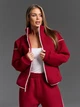 Спортивный костюм из трикотажа пенье на флисе со свободным кроем ISSA PLUS 15927 L бордовый (issa2007682874415) - изображение 4