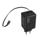 Сетевое зарядное устройство LEXEGO 65W быстрая зарядка GaN PD QC3.0 с выдвижным USB Type-C кабелем 65см для телефона универсальный блок питания для Samsung Xiaomi iPhone самсунга для ноутбука планшета черный (RC65-B) - изображение 8