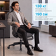 Кресло офисное OfficePro Jade OC970B Fabric эргономичное Black - изображение 18