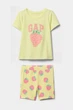 Комплект: футболка и шорты Gap 104(см) Желтый (158090) - изображение 1