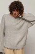 Удлиненный вязаный джемпер oversize цвет серый размер ONE SIZE FL_003576 - изображение 5