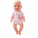 Одежда для куклы Беби Борн / Baby Born 40 - 43 см боди с единорогом розовый 8621 - изображение 3