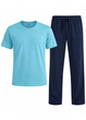 Мужской комплект для дома и сна Livergy men’s pajama L (EUR 52-54) Хлопковая пижама Футболка + Штаны Бирюзовый (10238) - изображение 4
