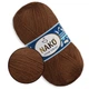 Пряжа Nako Mohair Delicate, Коричневый №13866 - 100 г / 500 м, 85% акрил, 10% шерсть, 5% мохер, тонкая, для шалей, свитеров - изображение 1