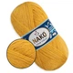 Пряжа Nako Mohair Delicate, Гірчичний №10129 — 100 г / 500 м, 85 % акрил, 10 % вовна, 5 % мохер, тонка, для шалей та светрів - зображення 1