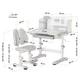 Комплект мебели Mealux BD-28 Panda Стол + стульчик + полка Grey (BD-28 G) - изображение 4