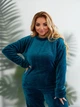 Жіноча піжама велюр утеплений XL зелений - изображение 6
