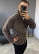 Чоловіча зимова кофта на флісі без капюшона утеплена фліска на змійці Smart XL Сіра - зображення 3