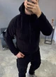 Мужская зимняя кофта на флисе с капюшоном утепленная флиска на змейке Frost S Черная - изображение 2