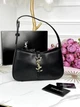 Жіноча сумка YSL Saint Laurent Le 5 à 7 чорна через плече, модна сумочка багет Ів Сен Лоран для дівчини та міста - зображення 1