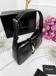 Жіноча сумка YSL Saint Laurent Le 5 à 7 чорна через плече, модна сумочка багет Ів Сен Лоран для дівчини та міста - зображення 5