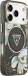 Etui plecki Guess IML Glitter Flowers Triangle MagSafe do Apple iPhone 17 Pro / 18 Pro Black (GUHMP18LHFLPEDK) - obraz 4