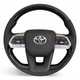 Руль для Toyota Land Cruiser 200, Prado 150. С подогревом. В стиле LC300. Подушка в коже - логотип хром. В сборе. - изображение 1